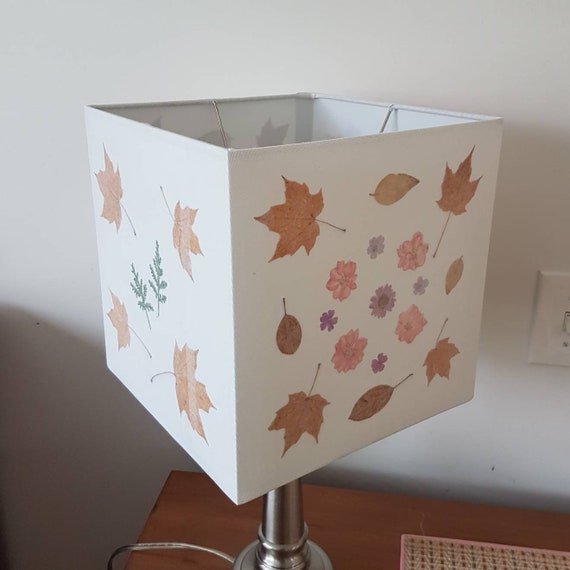 Pressed Flower Art Artwork Lampshade Made W Pressed Flower Art, How To Make A Pressed Flower Lampshade