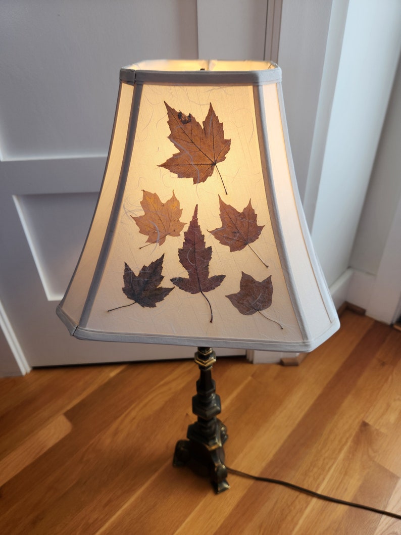 Lamp shade leaf collection. Flower lamp, Botanical Table Lampshade, Flower floor lamp, One of a kind, Nature lover gift 96 image 7