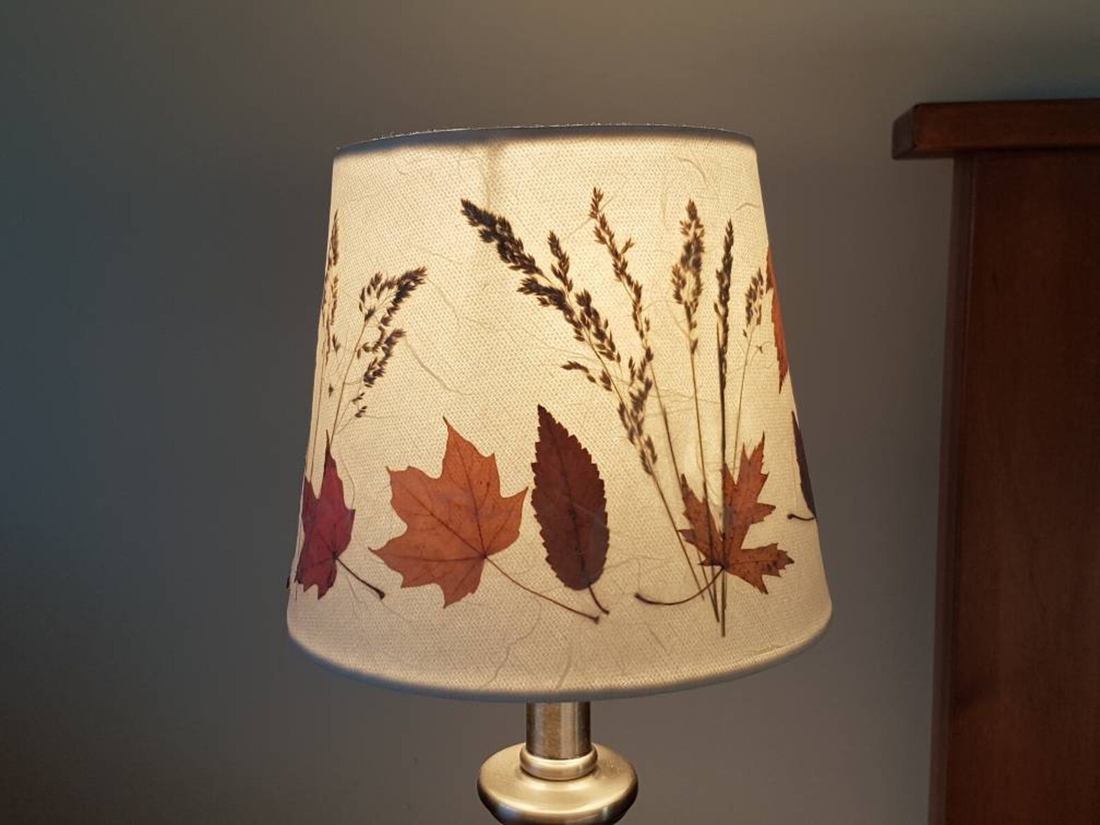 Lampshade Pressed Flower Art Pressed Flower Artwork Etsy