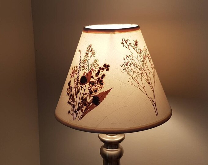 Lampshade Pressed Flower Art Pressed Flower Artwork Etsy