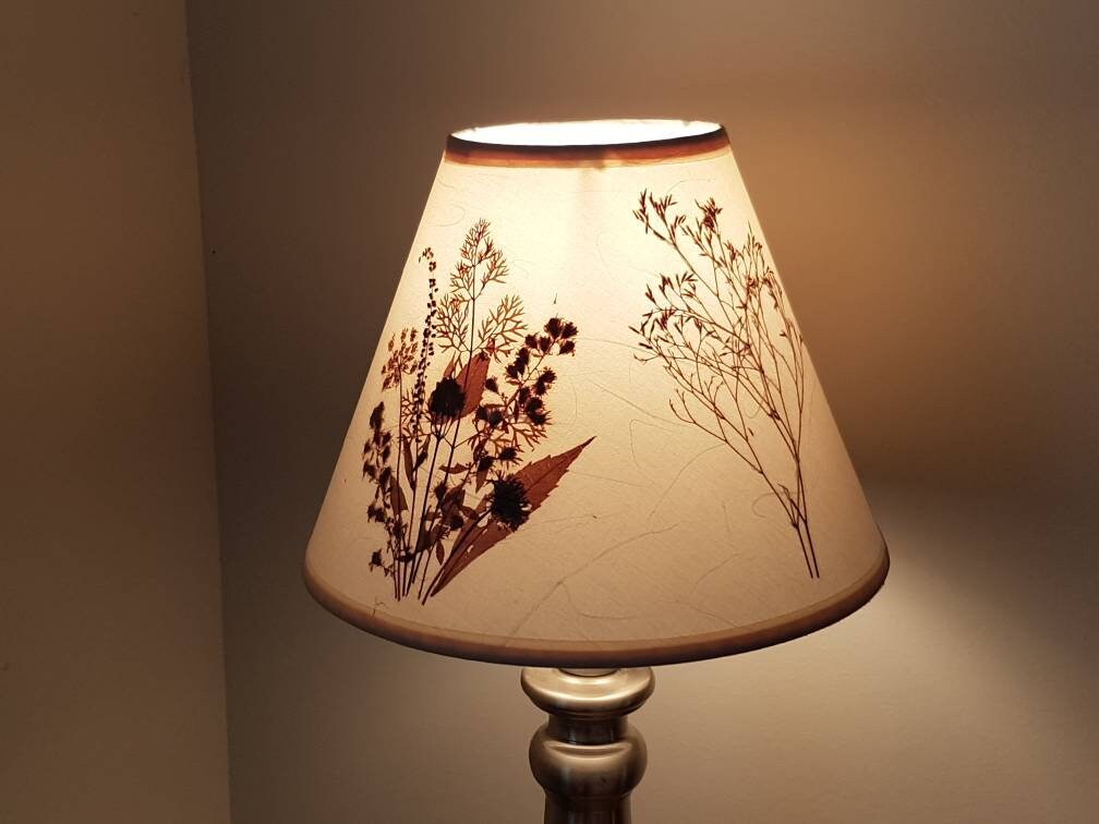 Lampshade Pressed Flower Art Artwork India Lampshade Pressed Flower Art, How To Make A Pressed Flower Lampshade