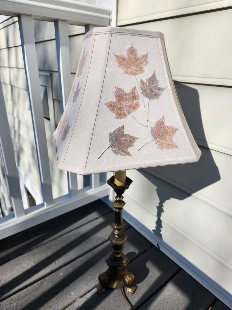 Lamp shade leaf collection. Flower lamp, Botanical Table Lampshade, Flower floor lamp, One of a kind, Nature lover gift 96 image 6