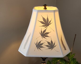 Handmade Japanese Maple Leaf Lampshade: Royal Bell Style Art Lamp Shade (#117)