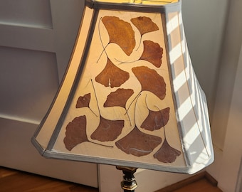 Beautiful Ginkgo Biloba Leaves Royal Square cut corners Bell Lamp Shade Mother's day perfect gift (#98)