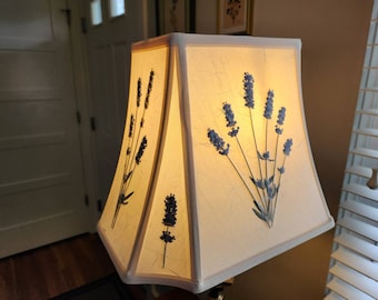 Rare pressed flower royal victorian style look floor lamp shade (#74)