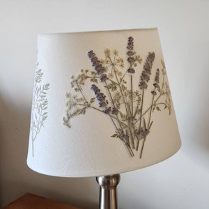 Purple lavender oval table lamp shade. Gardener lover perfect gift (#77)