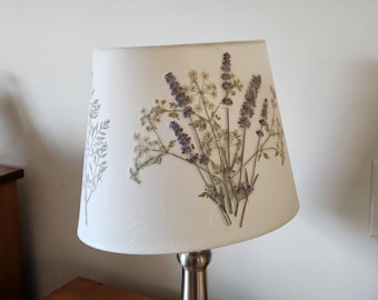 Purple lavender oval table lamp shade. Gardener lover perfect gift (#77)