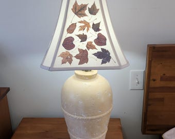Pressed Flower Lampshade, Handmade Botanical Lamp Shade, Royal Design (#123)