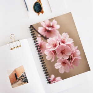 Cherry Blossom Spiral Notebook - Perfect for Journaling, Planning, Gift for Students, Floral Stationery, Inspirational Note-taking