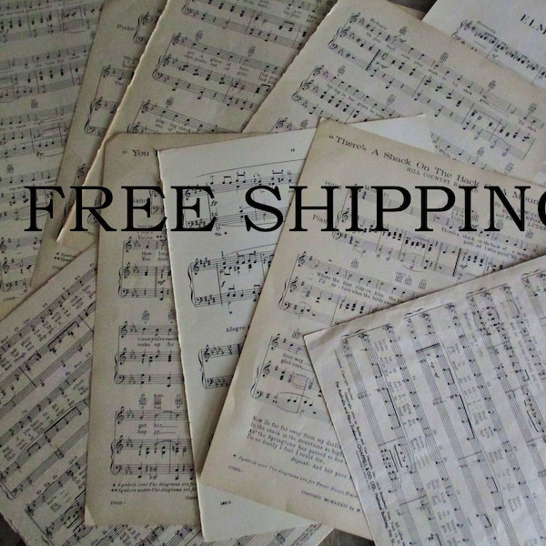 Vintage Sheet Music Etsy