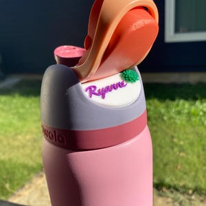 Personalized Owala Tumbler Tag: Minimalist Name Plate, Succulent Decor