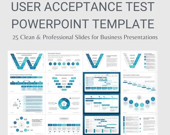 Modelo de PowerPoint de Teste de Aceitação do Usuário (UAT) | 25 Slides Limpos e Profissionais para Apresentações Empresariais