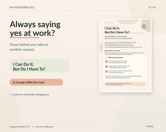 Caderno de Exercícios sobre Limites no Trabalho | Antes de Dizer Sim | PDF Imprimível de 6 Páginas