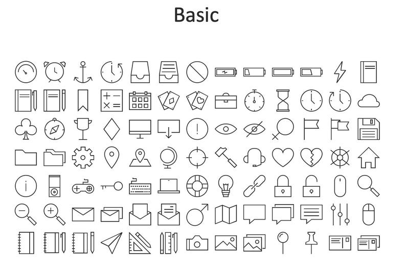 1200+ Minimalist Black & White PPT Icons | Business, E-commerce, Web