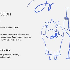 Hand-drawn Doodle Powerpoint Template | Black & White Set | 30 Slides ...