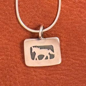 Sterling Silver Horse Pendant Necklace