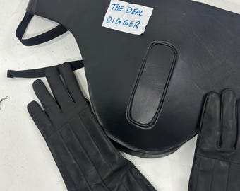 Darth Vader Inspired Leather Gloves & Codpiece: Handmade Sith Lord Costume