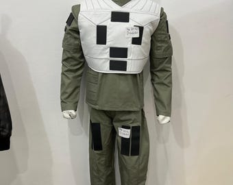 Benutzerdefinierte handgefertigte Deathwatch inspiriert Cosplay Fluganzug & Weste | Mandalorian Star Wars Kostüm Set