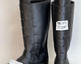 Moff Gideon Inspired Leather Cosplay Boots | Star Wars Imperial Officer Costume Footwear