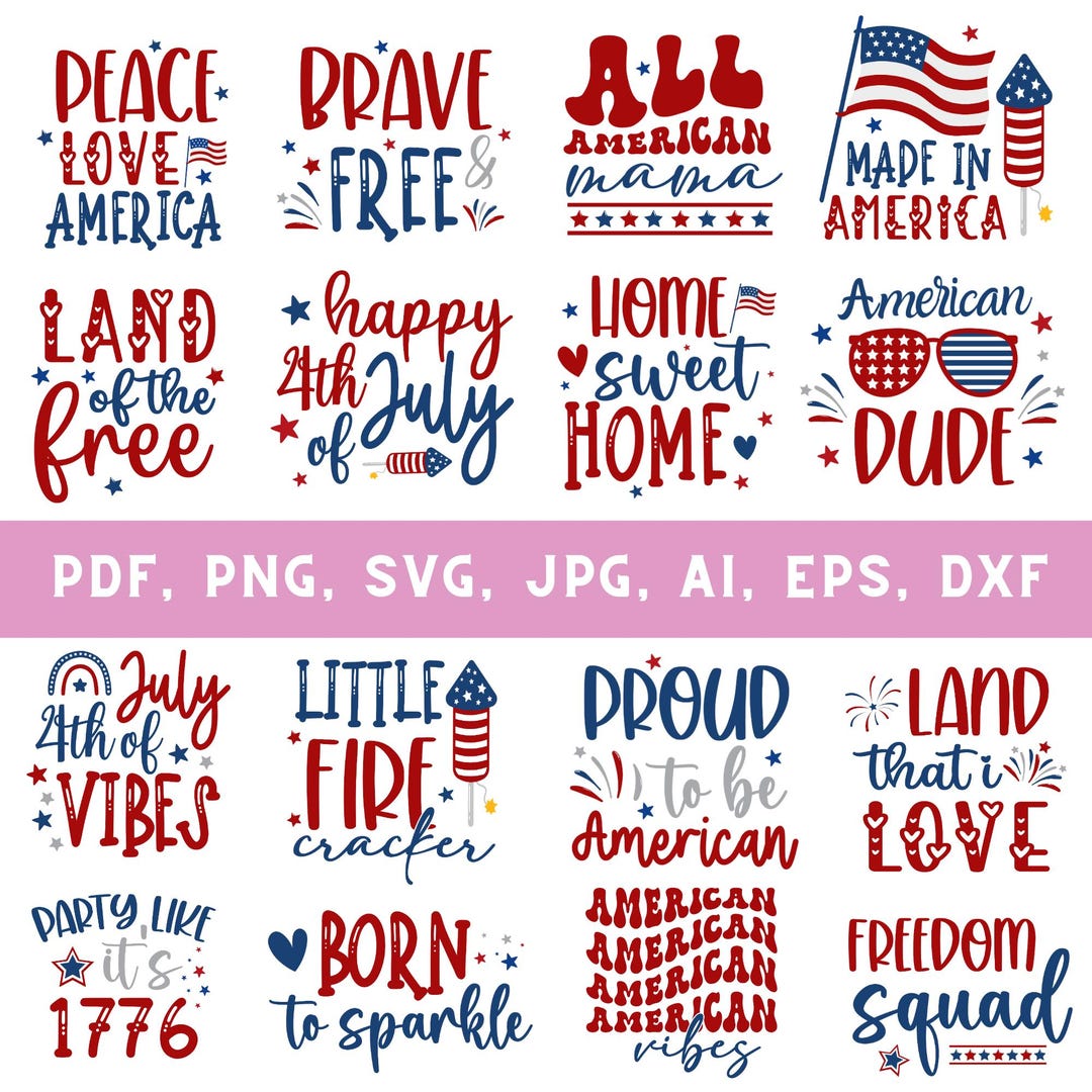 4th of July Svg, Independence Day Svg, American Flag Svg, Patriotic Svg ...