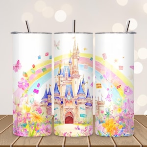 Cartoon Character Tumbler Wrap, Magic Castle PNG, 20oz Skinny Tumbler Sublimation Design, Movie Character Instant Digital Downloadable PNG