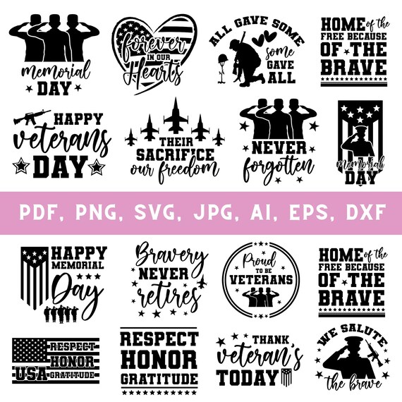Memorial day svg bundle, Patriotic svg, Veterans shirt svg, Happy Veterans day svg, American svg