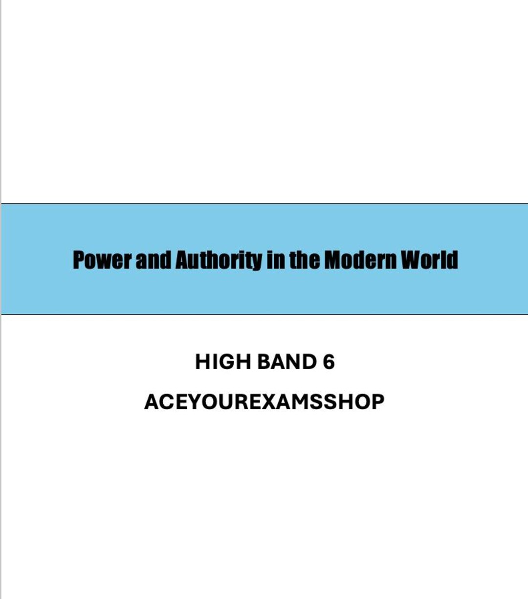 Band 6 Modern History HSC Study Notes: Power and Authority in the ...