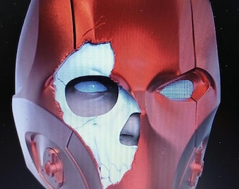 Redhood "ZOMBIE" Titans FINISHED, RAW 3D Printed Cosplay Helmet - Custom Sized