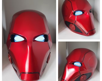 Redhood finished OR Raw Titans variant, 3D Printed Cosplay Helmet - Custom Sized