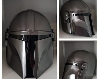 Mandalorian finished or raw 3d printed cosplay helmet, custom sized