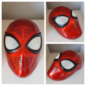 Spiderman faceshell, cosplay,Raw, finished 3d print, custom sized