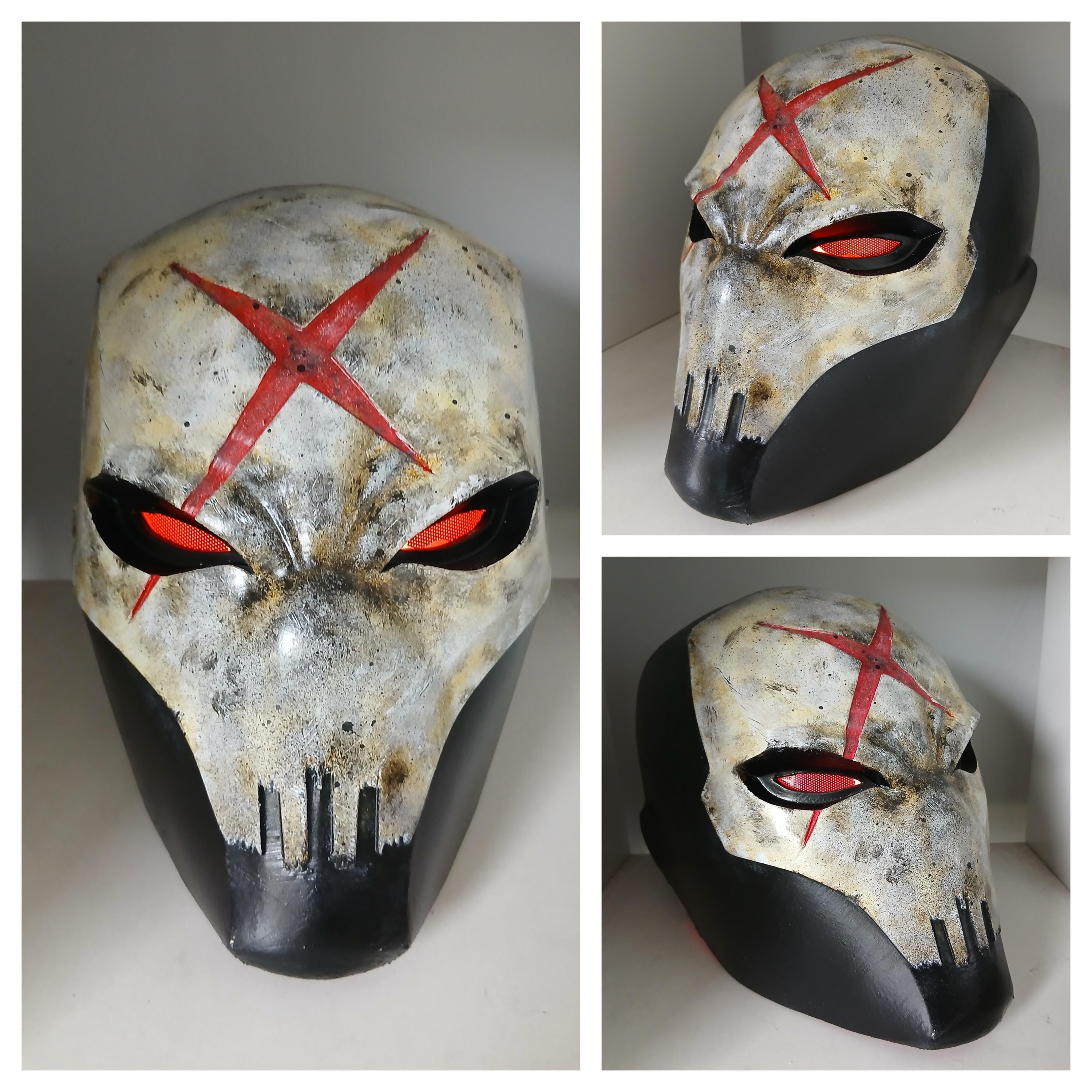 Red X finished or Raw 3D Printed Cosplay Helmet - Custom Sized