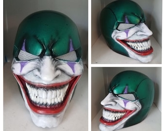 Joker-hood finished OR Raw 3D Printed Cosplay Helmet - Custom Sized