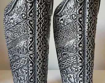 Keltische deluxe Mandalorian/boba fett afgewerkte of onbewerkte 3D-geprinte cosplay Shin-set van X2 op maat gemaakt