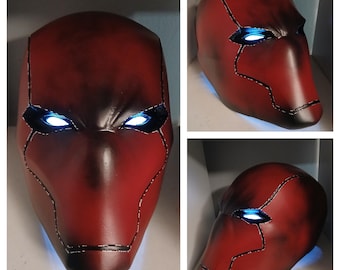 Redhood finished weathered or Raw 3D Printed Cosplay Helmet - Custom Sized
