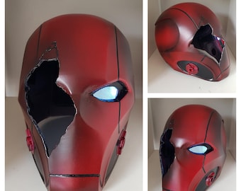Redhood Titans broken FINISHED, RAW 3D Printed Cosplay Helmet - Custom Sized
