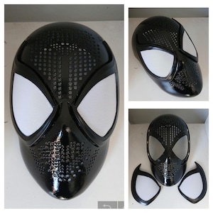 Spiderman/symbiotische faceshell, cosplay, onbewerkt, afgewerkte 3D-print, aangepast formaat