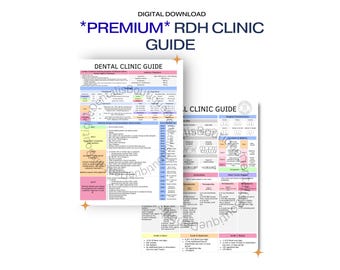 Dental Hygiene Study Cheat Sheet Dental Hygienist Student Gift Quick Reference Guide Dental Digital Download RDH Dental Hygiene Board Review