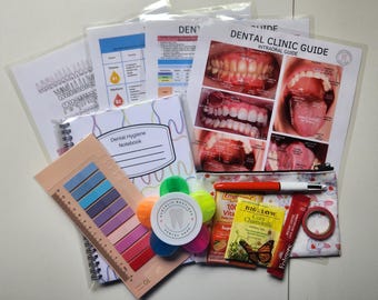 Dental Hygiene Gift RDH Clinic Guide Cheat Sheet, Dental Hygiene Notebook, Dental Funny Sticker, Dental Hygiene Cheat Sheet Gift