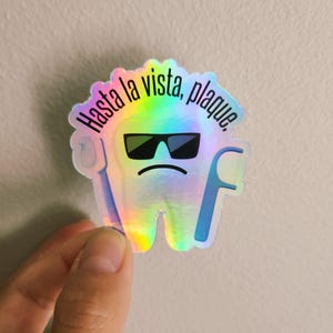 Sticker Funny Dental, Dental Hygienist Assistant School Sticker, Dental Gift, Teeth Pun Sticker, Dental School Supplies, Plaque