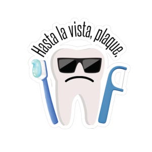 Sticker Funny Dental, Dental Hygienist Assistant School Sticker, Dental Gift, Teeth Pun Sticker, Dental School Supplies, Plaque