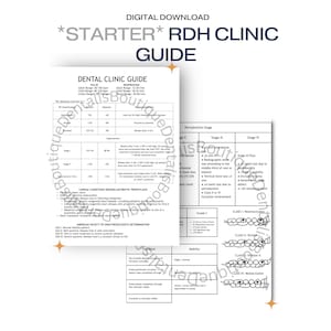 Guía rápida para el estudio de higiene dental. Regalo para estudiantes de higiene dental. Descarga digital. Revisión para el examen de la Junta de Higiene Dental (RDH).