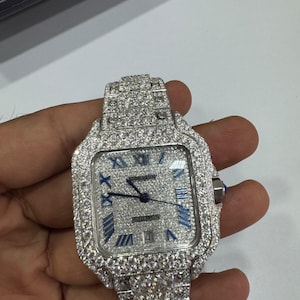 Cartier  VS Moissanite Diamond Two Tone Rose Stainless Steel Iced out