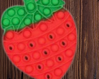Strawberry Pop It, Strawberry Fidget Toy, Sensory Toy,