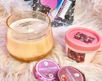 Love Pink Self Care Kit, Luxury Self Care Box for Women, Spa Day Gift Basket, Hygge Gift Box, Gifts for Her,