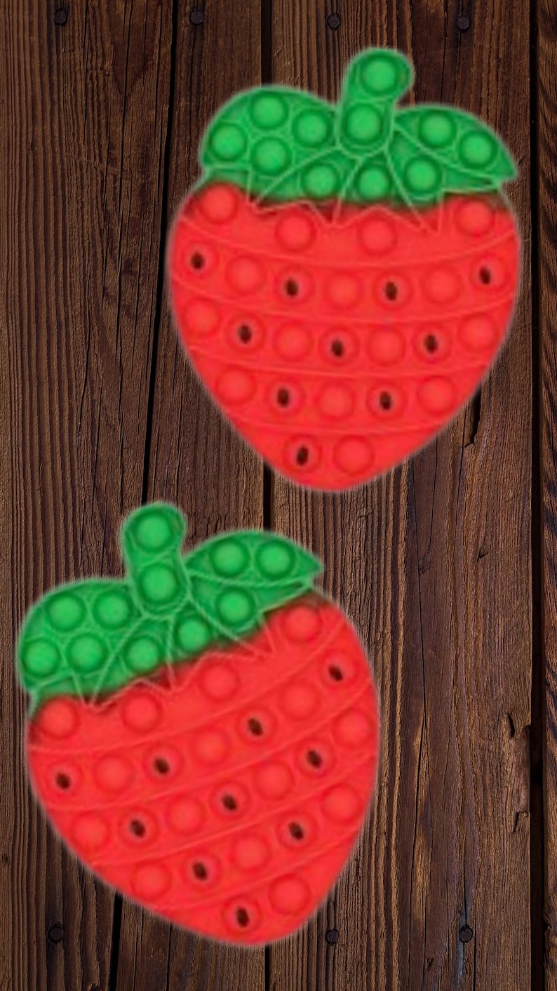 Strawberry Pop It, Strawberry Fidget Toy, Sensory Toy,