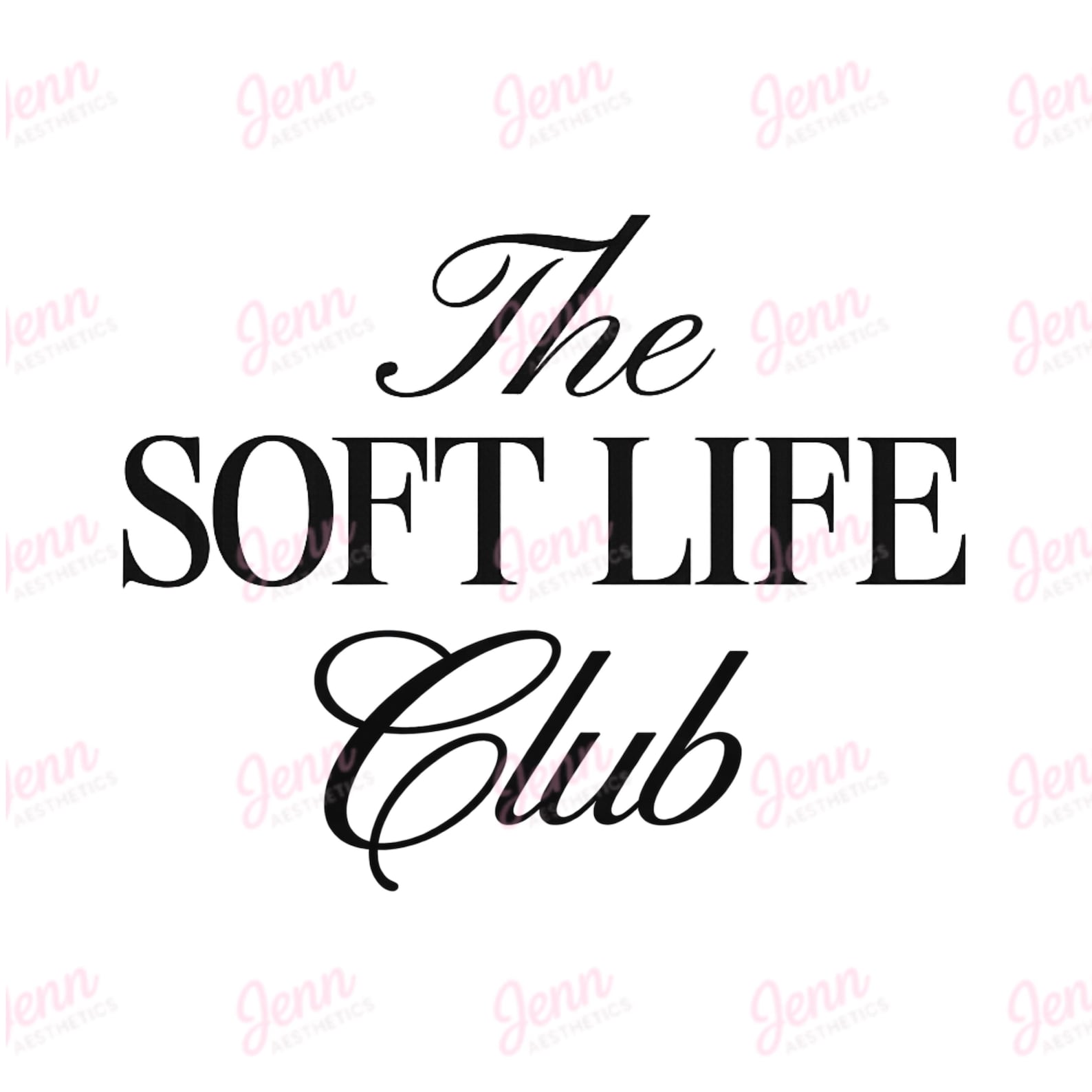 The Soft Life Club PNG SVG • Minimal Feminine Typography (digital ...