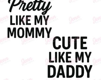 Like Mommy/Daddy PNG Clipart Bundle | Family Design (Digital Download