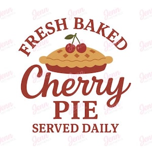 Cherry Pie PNG: Vintage Cottagecore Clip Art (Digital Download