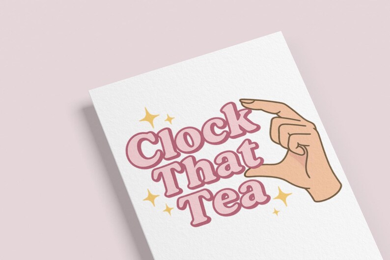 Clock That Tea PNG | Digital Download | Clip Art | Trendy PNG - Etsy